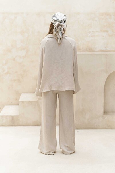 BOHEMAİ Bali gyöngyös természetes muszlin készlet