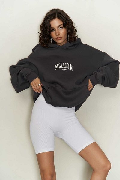 MAİ COLLECTİON Φούτερ Unisex Oversize Mcllctn Istanbul Anthracite