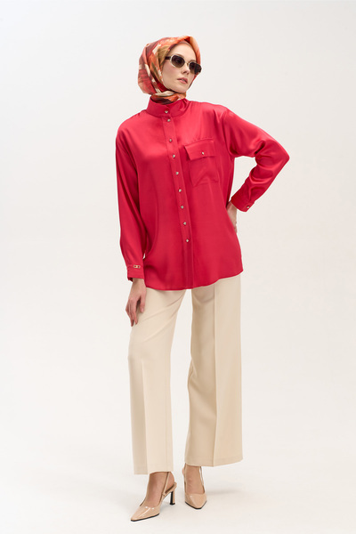 Setrms Yüksek Yakalı Gömlek