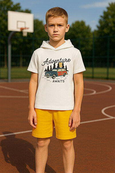 MYADA Преміум капюшон Adventure Дорожній тематичний принт 2-х предметний дитя...