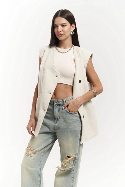MAİ COLLECTİON Colmar Beige Casual Cardigan