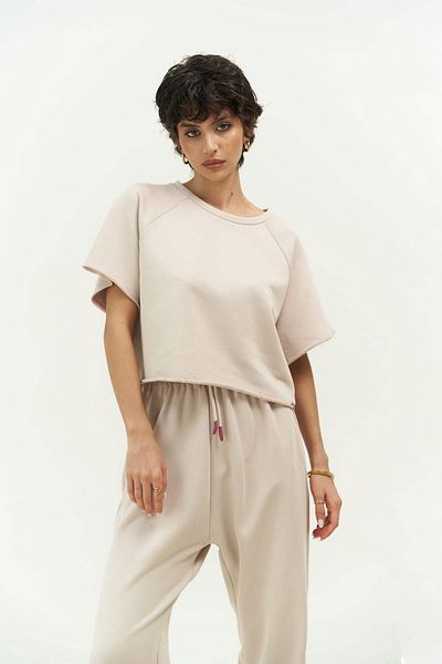 MAİ COLLECTİON Σετ φόρμας Vero Beige Crop