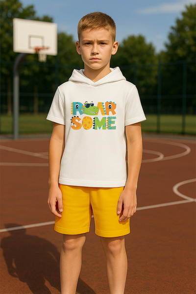 MYADA Nova sezona kapuljača Roar, neki kul dino Štampano dvodelni dečiji set