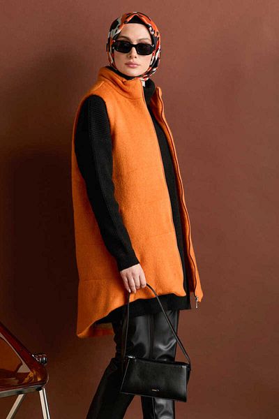 Setrms Zippered Knitted Textured Vest