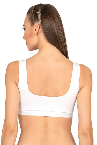 ÖZKAN underwear Özkan 27407 Sutien detașabil pentru femei, din bumbac, lycra, fără sârmă, țesătură din jerseu simplu, confortabil, cu bretele groase