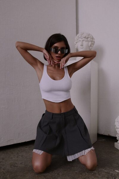 MAI STUDIOS CO. Rina plisovaná uzená minisukně