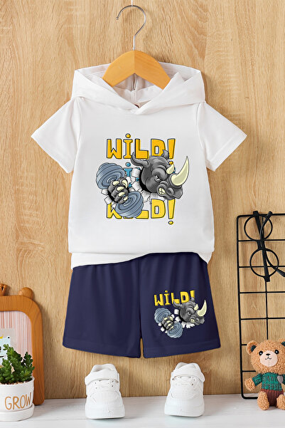 MYADA Новий сезон, дитячий комплект з капюшоном і принтом дикого носорога, 2 ...