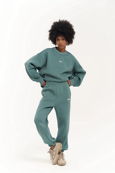 MAİ COLLECTİON Σετ φόρμας Romana Crew Neck Mint Green