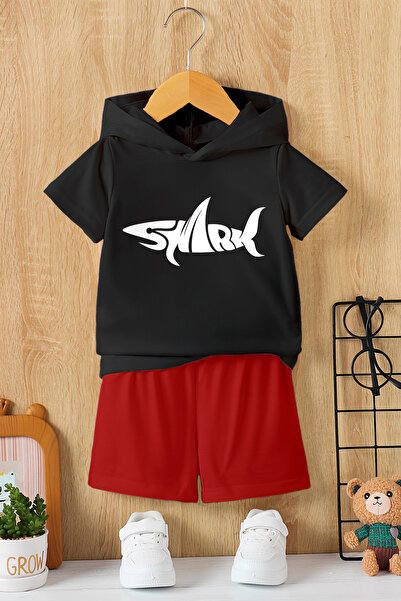 MYADA Новий сезон, дитячий комплект з 2 предметів з капюшоном і принтом Shark...