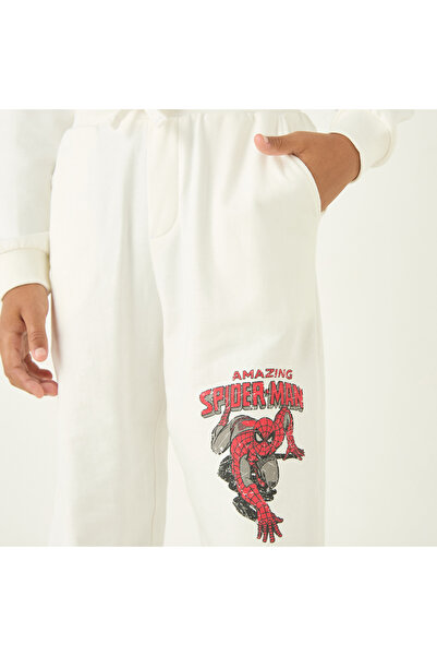 Marvel Spider-Man Print Joggers with Drawstring Closure