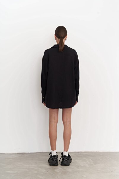 BOHEMAİ Bohemai Lorissa fekete muszlin rövidnadrág szett