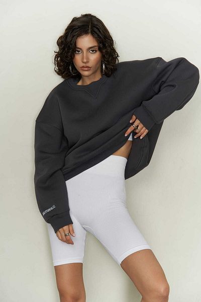 MAİ COLLECTİON Unisex oversize mikina Mcllctn Maico Anthracite