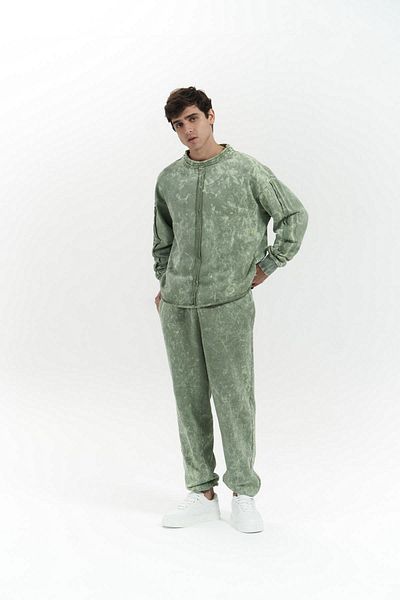 MAİ COLLECTİON Ανδρική αθλητική φόρμα Renee Batik Washed Green