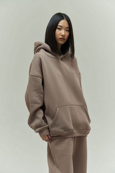 MAİ COLLECTİON Oversize tepláková souprava Gambol Taupe Grey