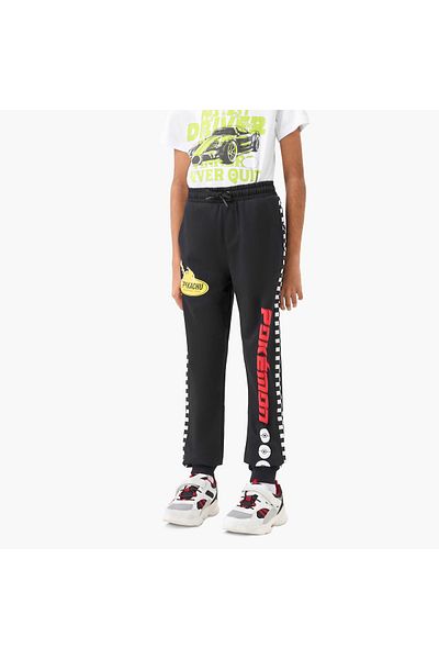 Pokemon Graphic Print Joggers with Drawstring Closure