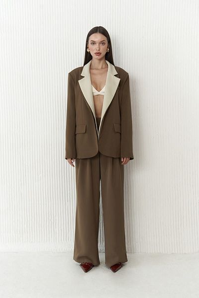 MAİ COLLECTİON Elias Khaki Blazer - Double Collar Detail