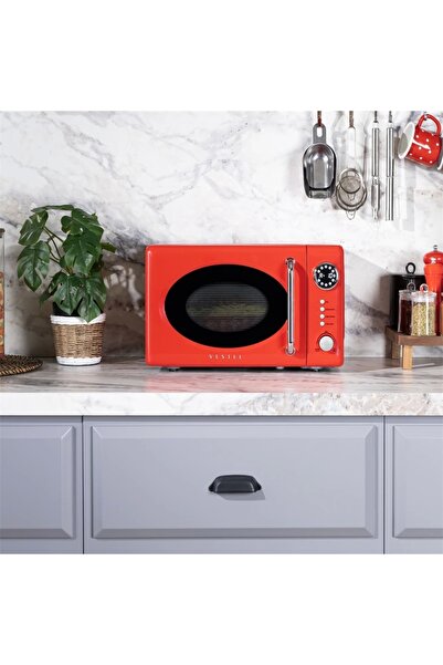 Vestel Md 20 Yd Retro Kırmızı Mikrodalga Fırın