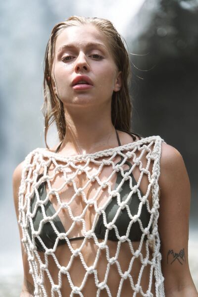 BOHEMAİ Hamper Beige Mesh Dress