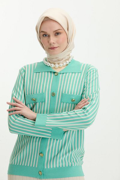 Setrms Striped Summer Knitwear Cardigan