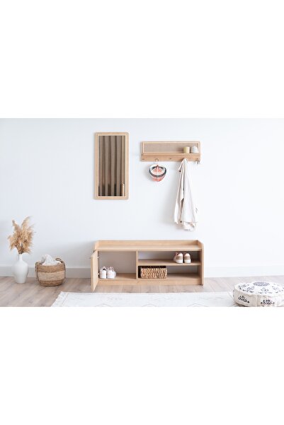 Vivense Torenna Kısa Ayakkabılık, Minderli, Meşe