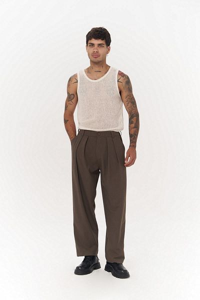 MAİ COLLECTİON Pantaloni pentru bărbați Juro Brown