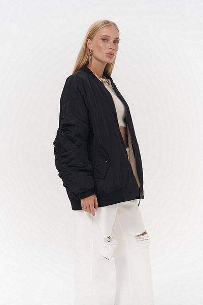 MAİ COLLECTİON Oboustranný černý kabát
