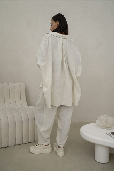 BOHEMAİ Σετ μουσελίνας Ramila ανοιχτό μπεζ