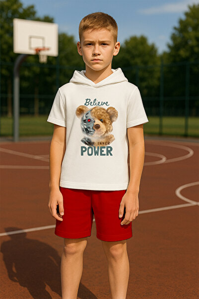 MYADA Новий сезон, з капюшоном, з принтом Believe Power Robot, дитячий компле...