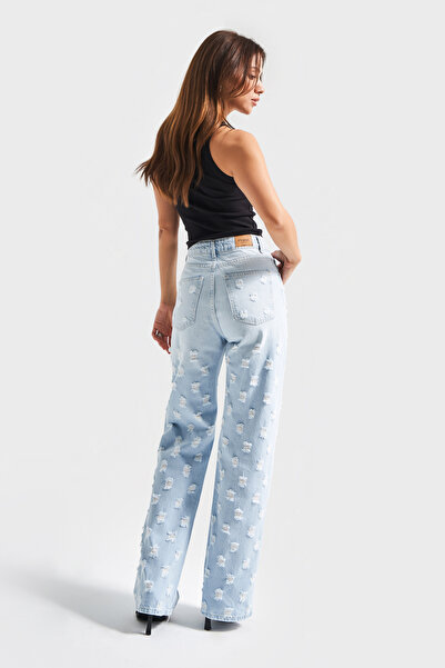 its basic Жіночі снігові штани кольору 10s5-100 з особливою тканиною, прямий крій, 100% бавовна, дизайн джинсовий.