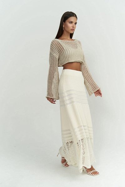 BOHEMAİ Maje Beige Strickrock