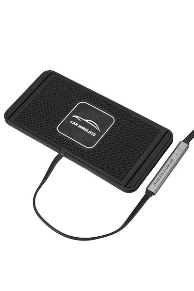 REDz Accessories Încărcător auto wireless, design subțire, încărcare rapidă, 15W, negru