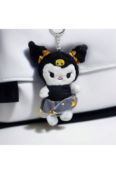 Meyra Accessories Sanrio Kuromi Hello Kitty Skirted Plush Keychain Cute Good Quality Colorful Color Optional 1Pc
