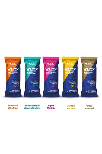 West Nutrition Whey Protein Powder 5 Sachets 5 Mixed Flavors