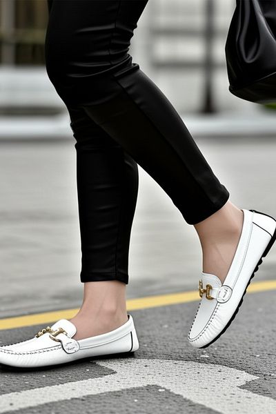 CEYDA SHOES Mocasnic de damă cu talpă ușoară cu vârf oval - pantofi de balerină confortabili de zi cu zi