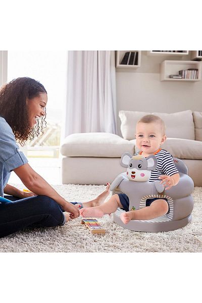 rexa Cartoon Animal Plush Baby Chair for Toddlers Washable Cover for Back Head Support and Infant Seat