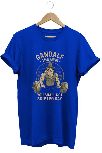 remonz Μπλουζάκι Gandalf Gym LOTR Regular Fit 100% βαμβακερό μαλακό μπλουζάκι με λαιμόκοψη