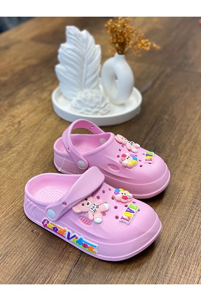 ÇOCUKÇA MODA Girl's Cute Figured Non-Slip Sole Sandals Slippers Sea Pool Garden Slippers, Baby Sandals