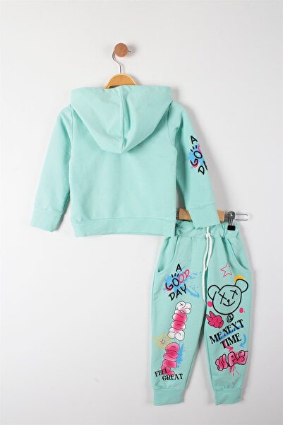 TRENDİMİZBİR Girl's Hoodie Set - Find Your Way Printed