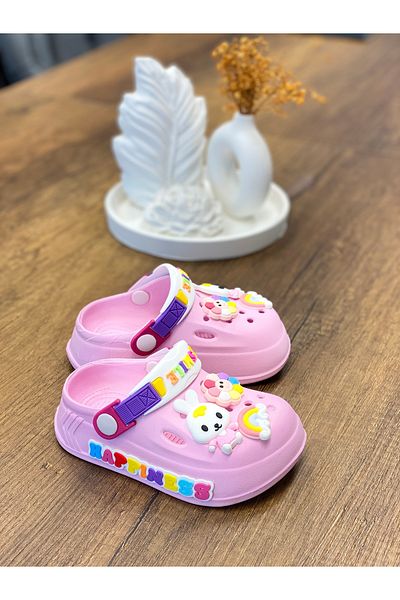 ÇOCUKÇA MODA Girl's Cute Figured Non-Slip Sole Sandals Slippers Sea Pool Garden Slippers, Baby Sandals