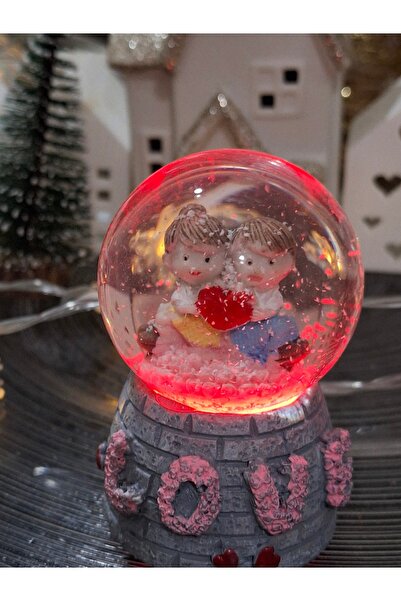 DİNÇ Kar küresi ışıklı love aşk