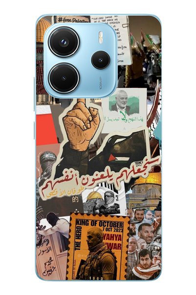 TechTree Redmi Note 14 4g Compatible Palestine Freedom Transparent Silicone Case