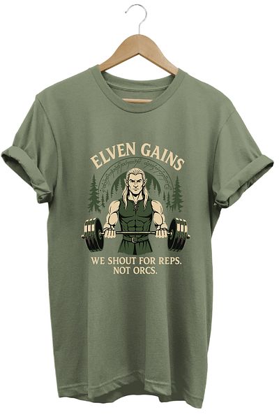 remonz Legolas Gym Lotr Regular Fit 100% Cotton Soft Textured Crew Neck T-Shirt