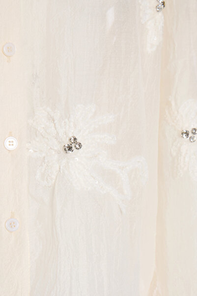 BSB Nakışlı Taş Detaylı Regular Fit Klasik Yaka Gömlek GÖMLEK 053