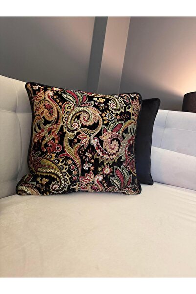 Shawl Patterned Cushion Cover Black