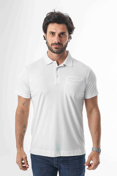 Tony Montana Μπλουζάκι με κουμπιά με γιακά πόλο Plus Size με τσέπες-6318