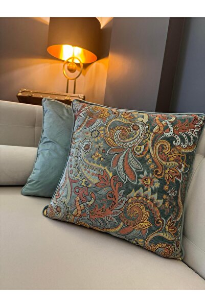 ref crea Husă de pernă cu model șal, verde