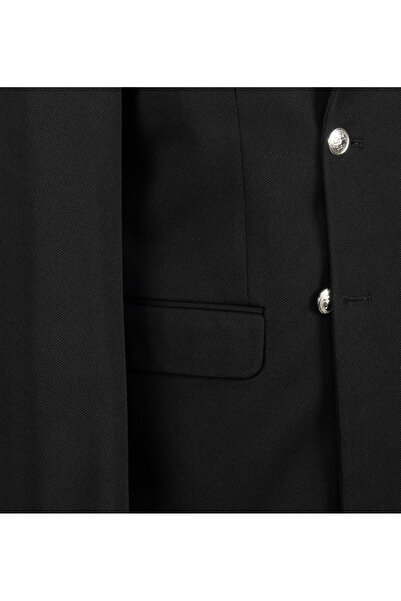 Sergio Ferraro Black Slim Fit Italian Style Double Breasted Men's Suit