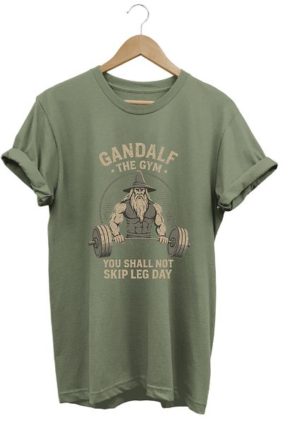 remonz Μπλουζάκι Gandalf Gym LOTR Regular Fit 100% βαμβακερό μαλακό μπλουζάκι με λαιμόκοψη