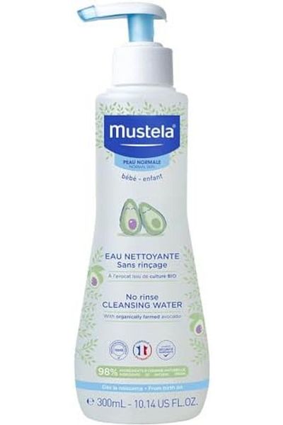 Mustela ماء تنظيف بدون شطف، قطعة واحدة