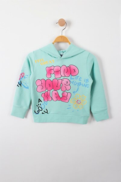 TRENDİMİZBİR Girl's Hoodie Set - Find Your Way Printed